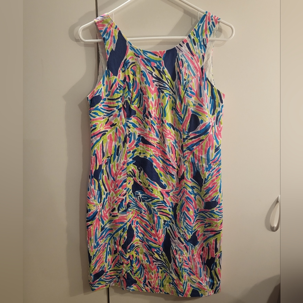 Lily Pulitzer Womans Size 2 Mila Stretch Multicolored Shift Dress